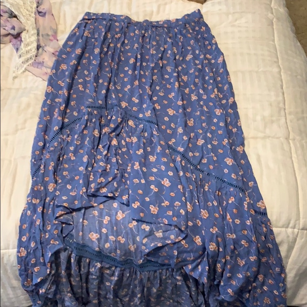 High low flowy skirt